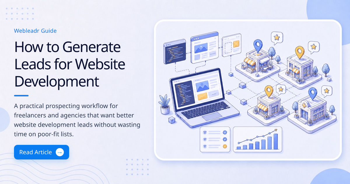 How to Generate Leads for Website Development | Webleadr